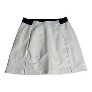 Kyodan White Ribbed Navy Waist Athletic Tennis Skort P/S Classic Preppy Sporty